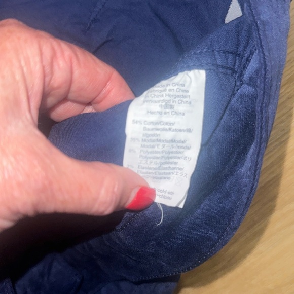 MADEWELL Navy Blue Velvet Gaucho Cropped Pants 16 33 XL 33P Wide Leg - Picture 3 of 4